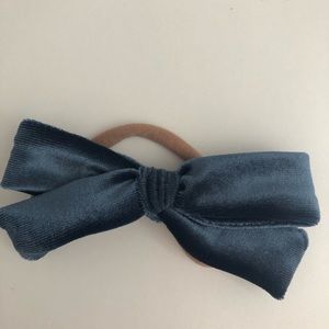 Lou Lou & Company Velvet Bow Navy